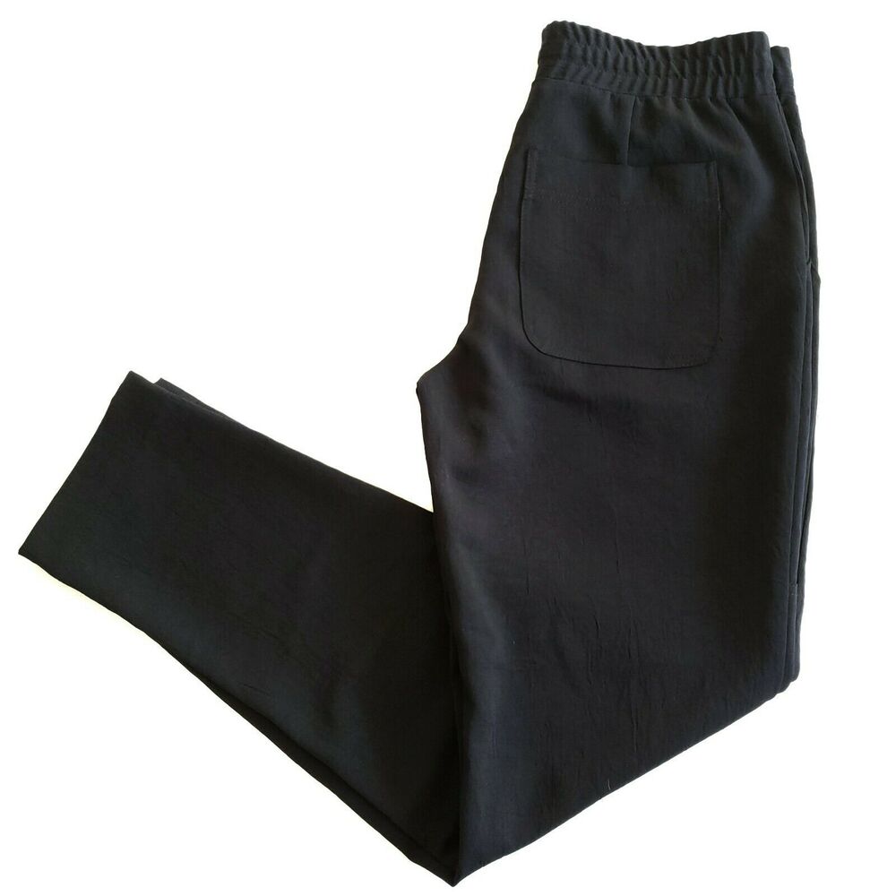 NANETTE LEPORE Relic structured relaxed fit cargo pants in black Size 4 NEW